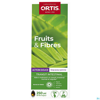 Ortis fruits & fibres action douce sirop    250ml