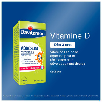 Davitamon vitamine d aquosum    gouttes 25ml
