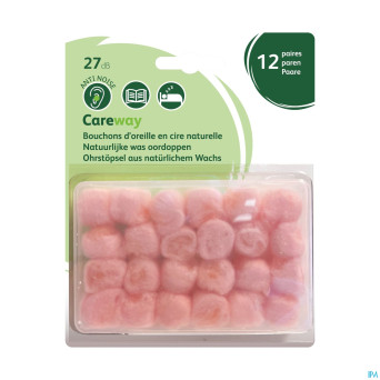 Careway bouchons oreille cire    paires 12