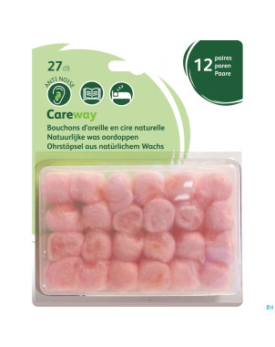Careway bouchons oreille cire    paires 12