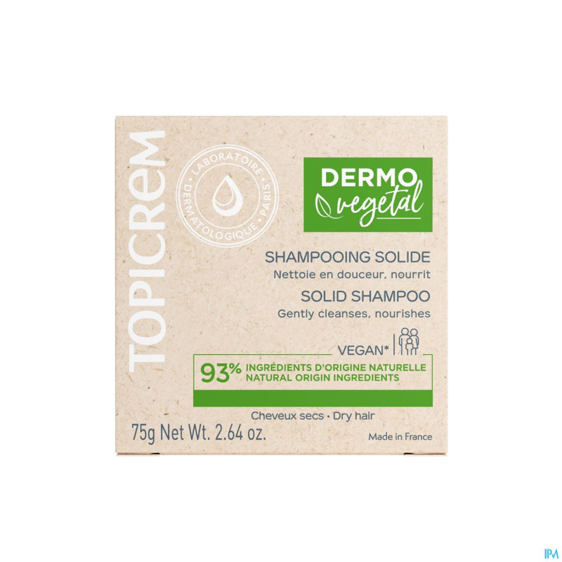 Topicrem dermovegetal shampoing solide    75g