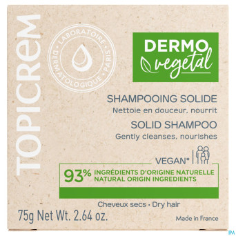 Topicrem dermovegetal shampoing solide    75g