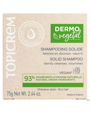 Topicrem dermovegetal shampoing solide    75g