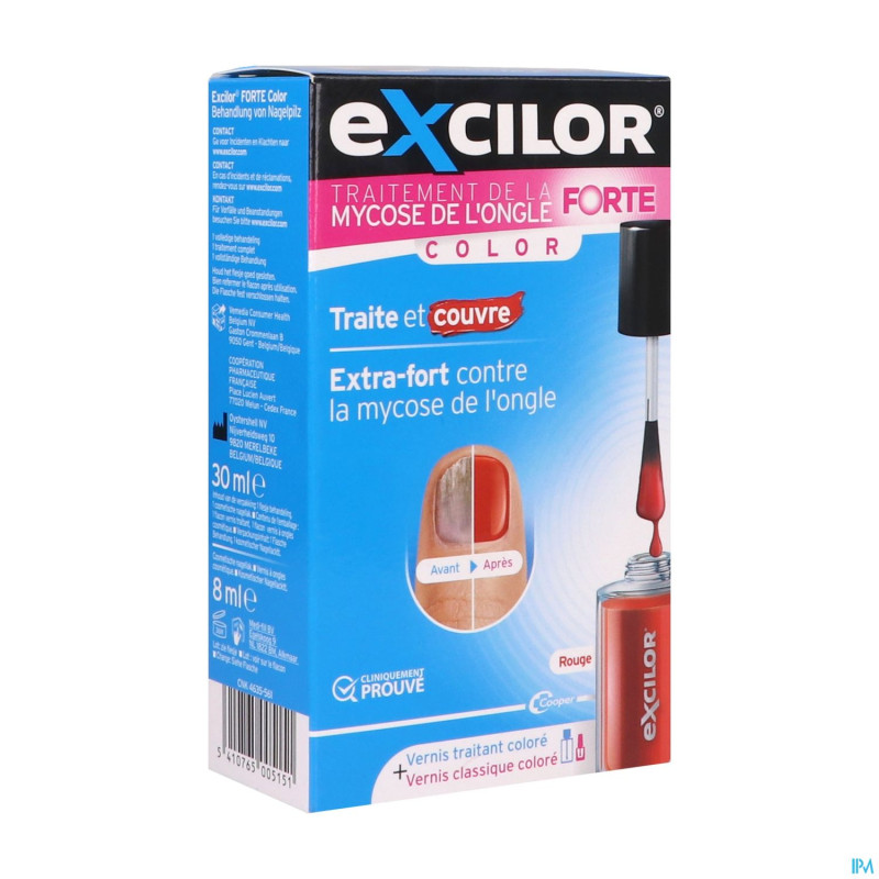Excilor forte color red mycose ongle 30ml+ vao 8ml