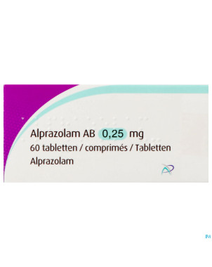 Alprazolam ab    comp 60x0,25mg