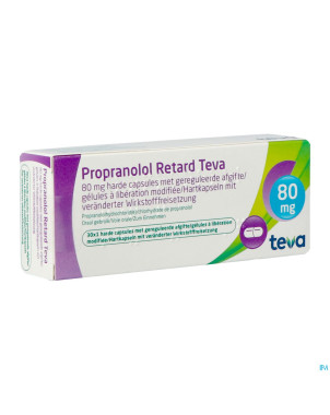 Propranolol retard teva 80mg lib.mod    caps 30