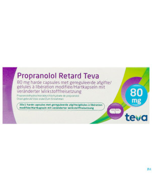 Propranolol retard teva 80mg lib.mod    caps 30