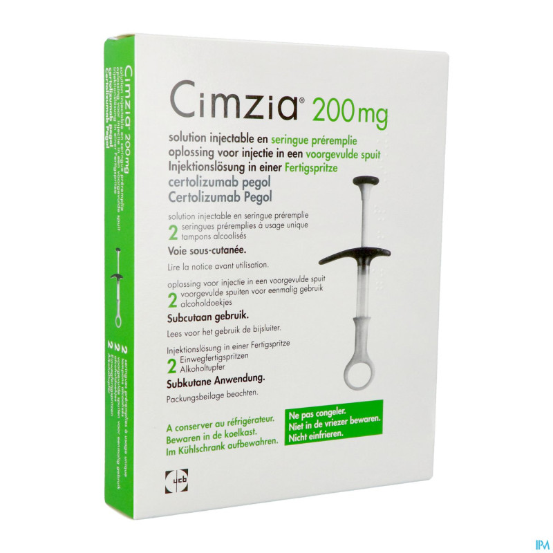 Cimzia pi pharma 200mg sol inj ser preremp. 2  pip