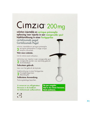 Cimzia pi pharma 200mg sol inj ser preremp. 2  pip