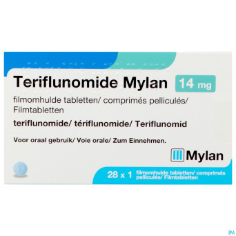 Teriflunomide viatris 14mg    comp pell 28 x 1 ud