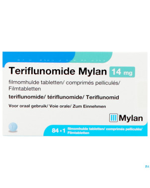 Teriflunomide viatris 14mg    comp pell 84 x 1 ud