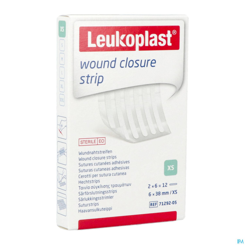 Leukoplast wound closure strip 6x38mm    12