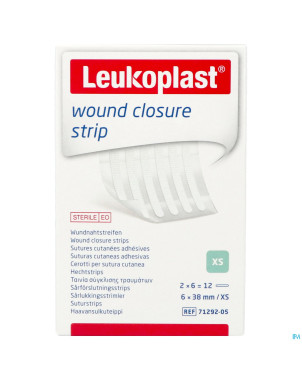 Leukoplast wound closure strip 6x38mm    12