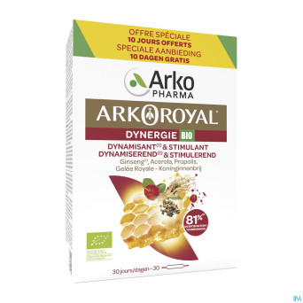 Arkoroyal dynergie bio fl 20x10ml + 10x10ml grat.