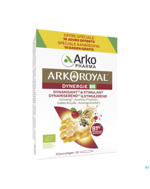 Arkoroyal dynergie bio fl 20x10ml + 10x10ml grat.