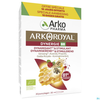 Arkoroyal dynergie bio fl 20x10ml + 10x10ml grat.