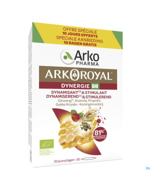 Arkoroyal dynergie bio fl 20x10ml + 10x10ml grat.