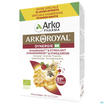 Arkoroyal dynergie bio fl 20x10ml + 10x10ml grat.
