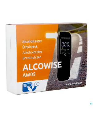 Alcowise ethylotest + 3 embouts buccaux    aw05