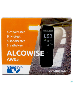 Alcowise ethylotest + 3 embouts buccaux    aw05