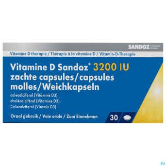 Vitamine d sandoz 3200iu    caps molle 30