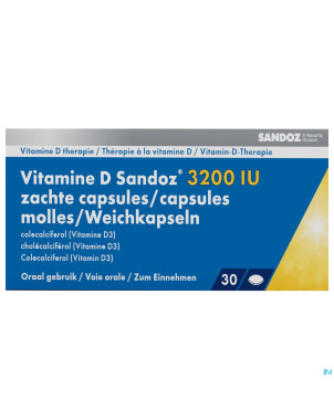 Vitamine d sandoz 3200iu    caps molle 30