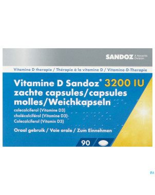 Vitamine d sandoz 3200iu    caps molle 90