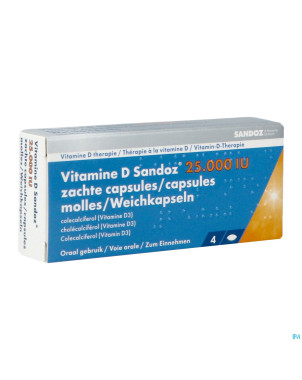 Vitamine d sandoz 25000iu    caps molle 4
