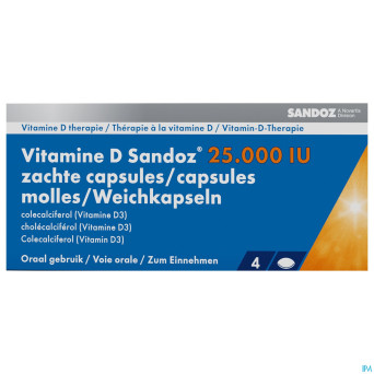 Vitamine d sandoz 25000iu    caps molle 4