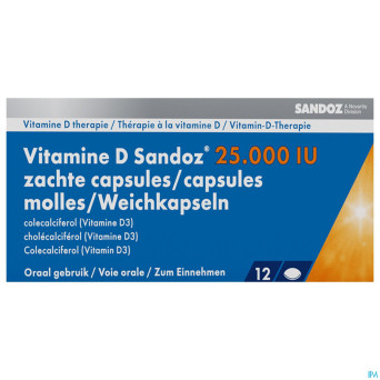 Vitamine d sandoz 25000iu    caps molle 12