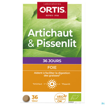 Ortis artichaut-pissenlit bio    comp 36