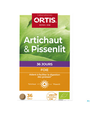 Ortis artichaut-pissenlit bio    comp 36