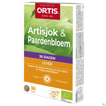 Ortis artichaut-pissenlit bio    comp 36