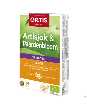 Ortis artichaut-pissenlit bio    comp 36