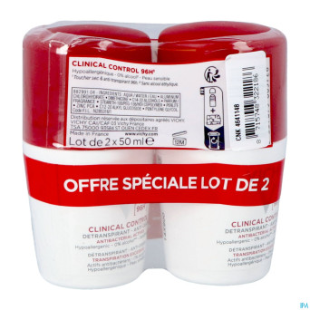 Vichy deo f roll 96h clinical ctrl duo 50ml 2e-50%