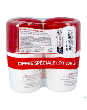 Vichy deo f roll 96h clinical ctrl duo 50ml 2e-50%