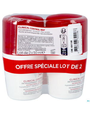 Vichy deo f roll 96h clinical ctrl duo 50ml 2e-50%