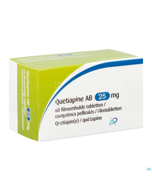 Quetiapine ab 25mg    comp pell 60x25mg