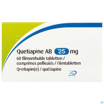 Quetiapine ab 25mg    comp pell 60x25mg