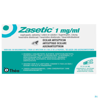 Zasetic 1mg/ml sol ud gutt oculaires    10x0,6ml
