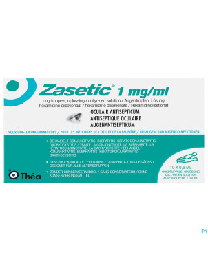 Zasetic 1mg/ml sol ud gutt oculaires    10x0,6ml