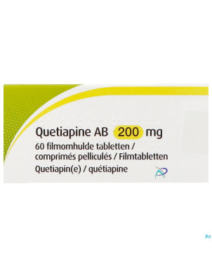 Quetiapine ab 200mg    comp pell 60x200mg
