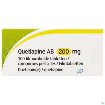 Quetiapine ab 200mg    comp pell 100x200mg