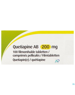 Quetiapine ab 200mg    comp pell 100x200mg
