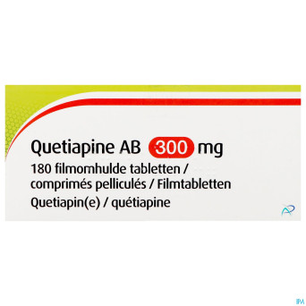 Quetiapine ab 300mg    comp pell 180x300mg