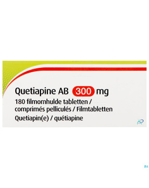 Quetiapine ab 300mg    comp pell 180x300mg