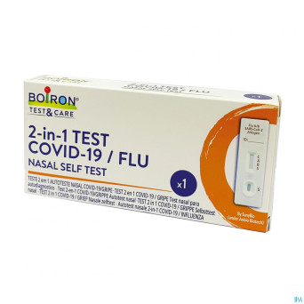Test covid19&flu 2en1 nasal selftest  1 boiron t&c