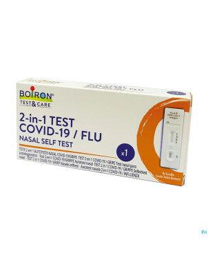 Test covid19&flu 2en1 nasal selftest  1 boiron t&c