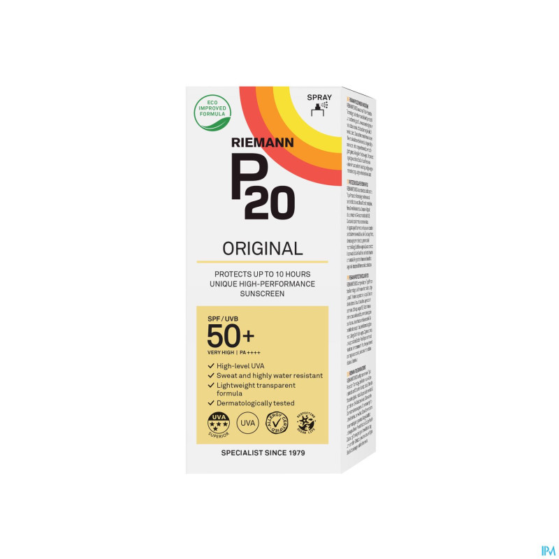 P20 spray solaire ip50+    175ml
