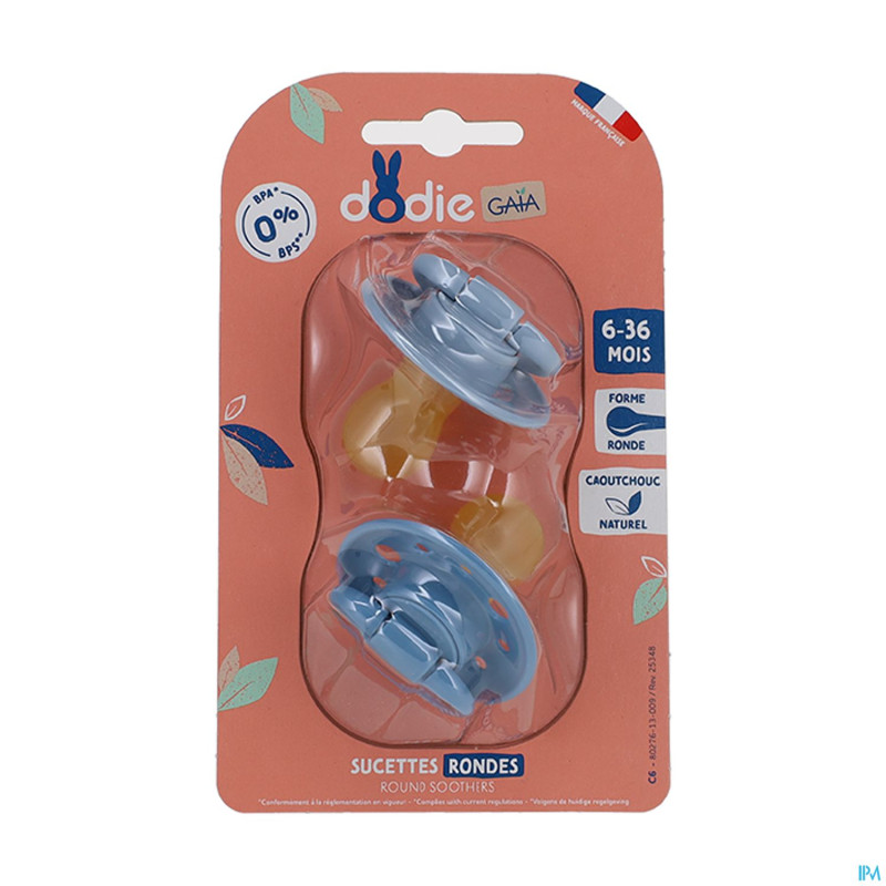 Dodie sucette caoutouch 6-36m gaia ciel etoile   2